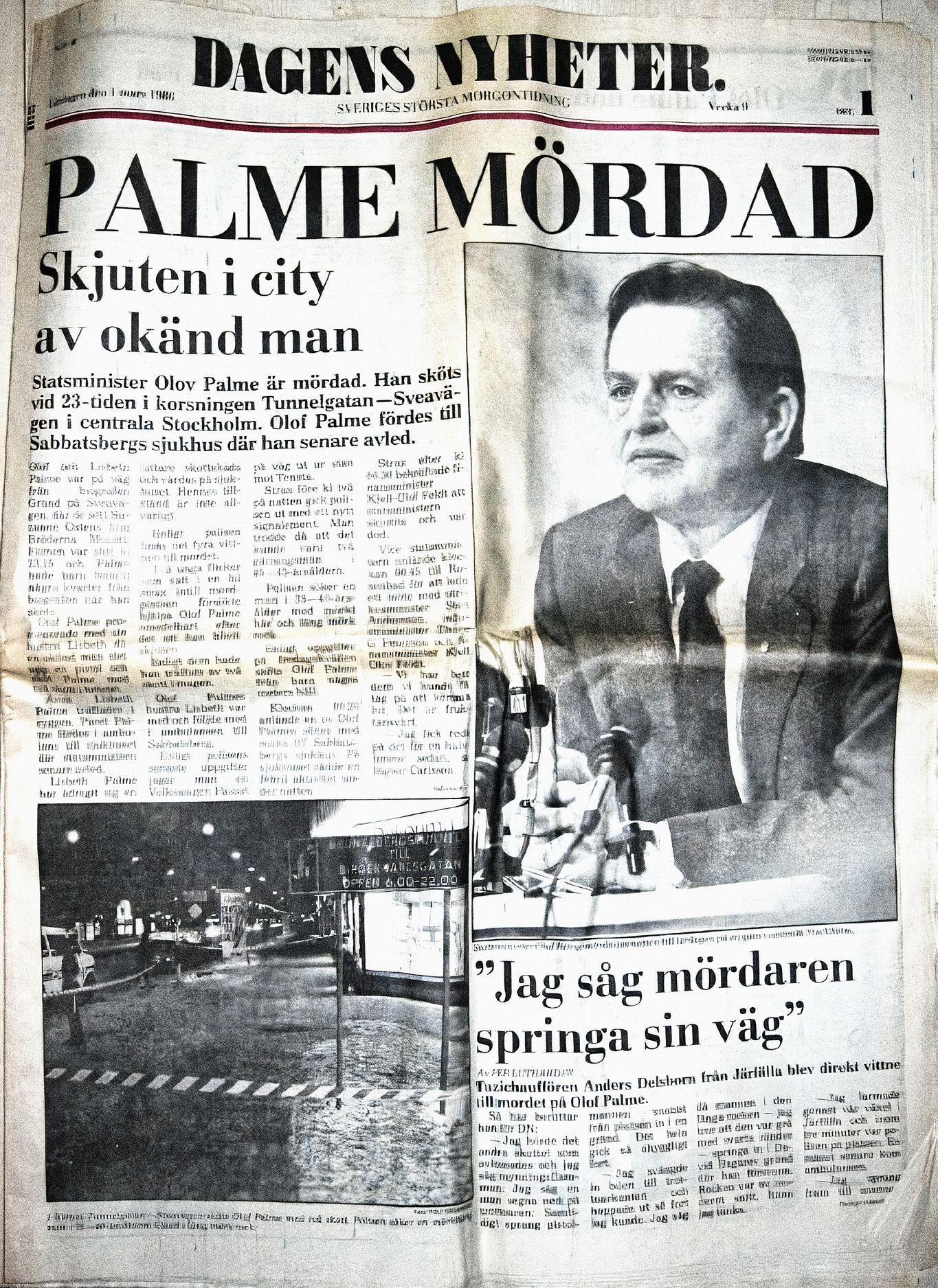 Jednorázové užití / Fotogalerie / Atentát na Olofa Palmeho