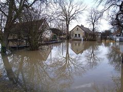 V Královéhradeckém kraji se z břehů vylila Orlice a zaplavila domy v Třebechovicích pod Orebem.