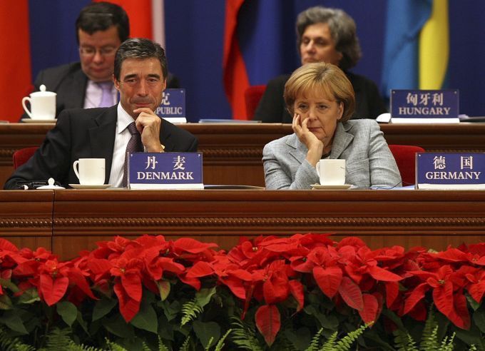 Angela Merkelová na mítinku ASEM v Pekingu