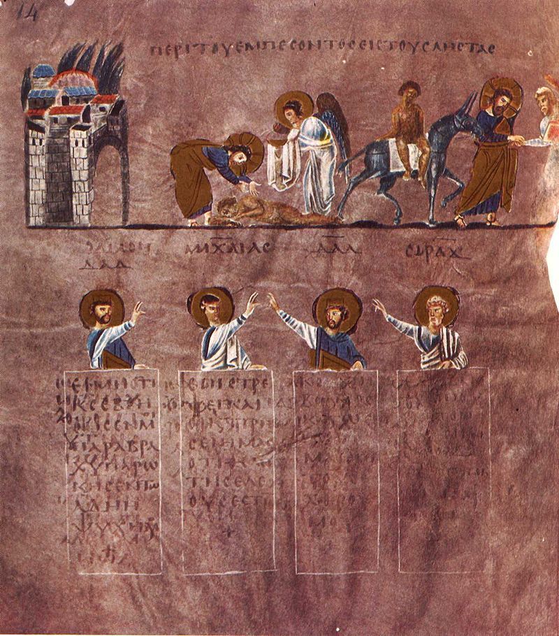Stránka z Rosanského kodexu.