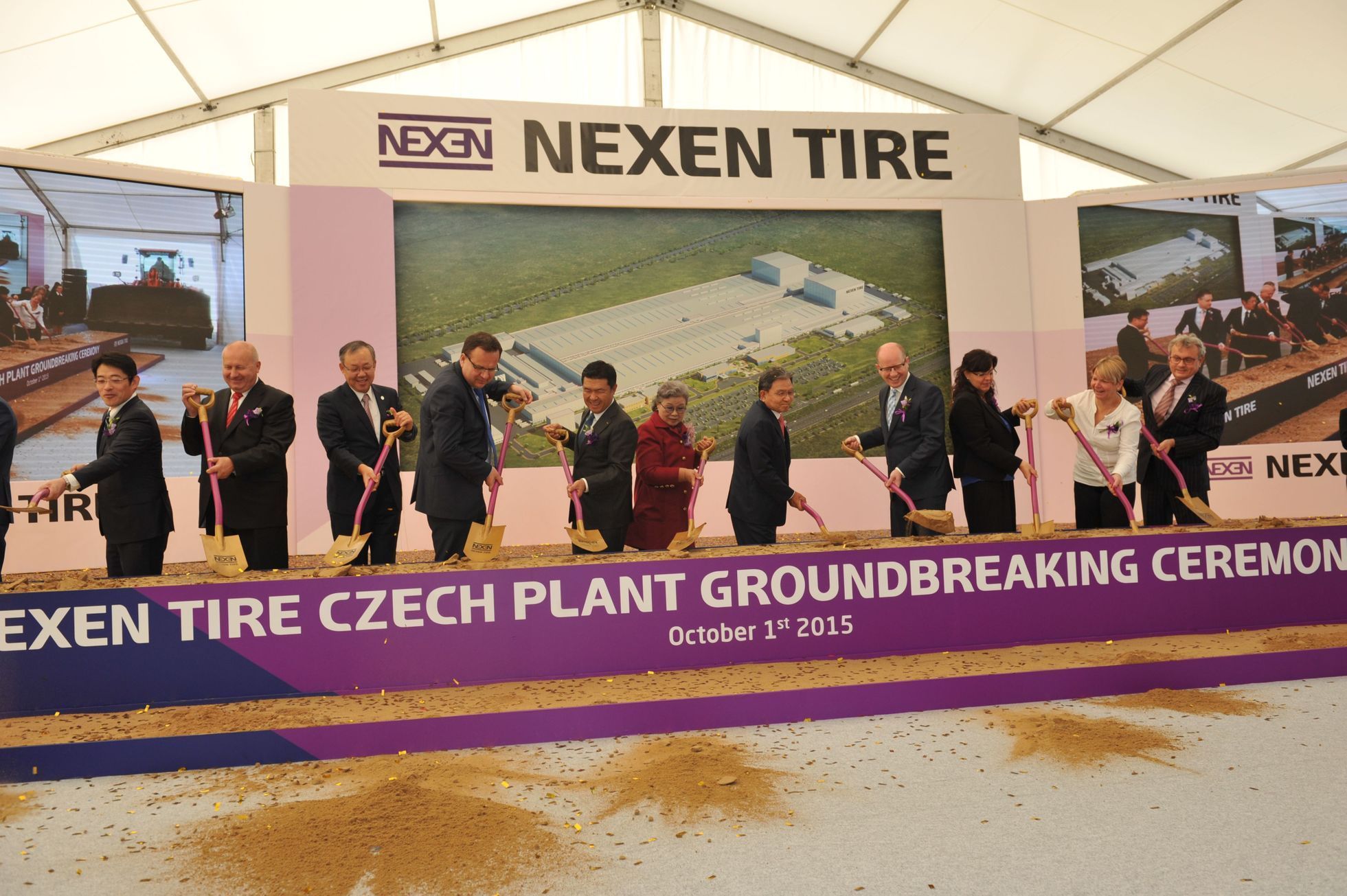 Zahájení výstavby závodu na výrobu pneumatik společnosti Nexen Tire