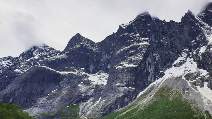 Hora Trollveggen v Norsku.