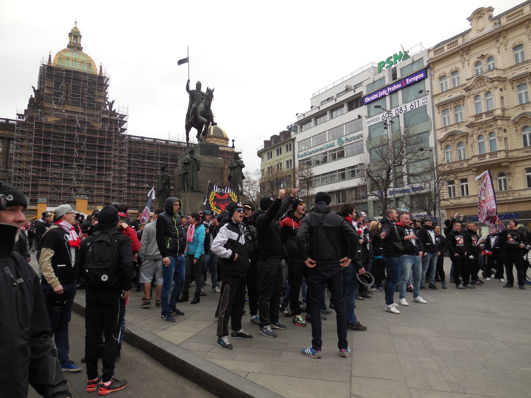 Pochod slávistů na derby 2016