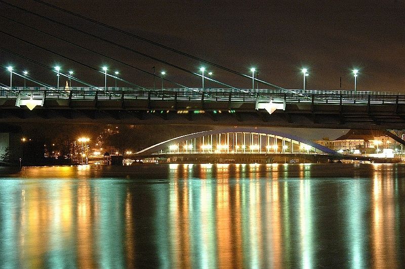Povodně - Mosty přes Labe v Ústí