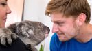 David Goffin a koala při Australian Open