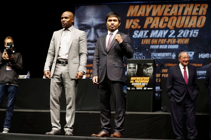 Floyd Mayweather vs. Manny Pacquiao na úvodní tiskové konferenci