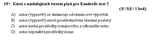 Test - gympl - humanitní část - ot. 19