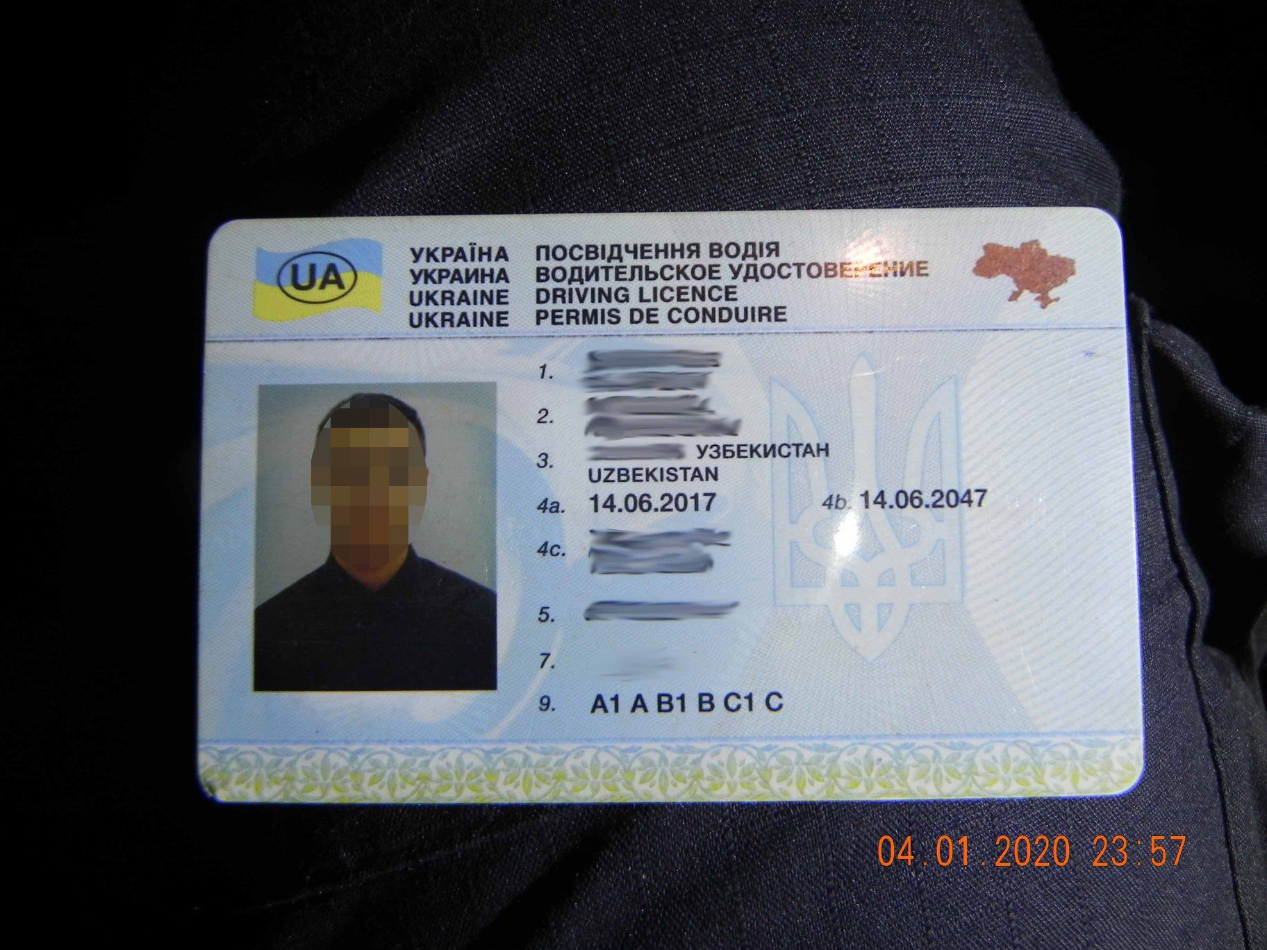 Ukrajinský řidičský průkaz