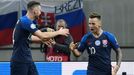 Soccer Football - Euro 2020 Qualifier - Group E - Slovakia v Hungary - City Arena, Trnava , Slovakia - March 21, 2019  Slovakia's Albert Rusnak celebrates scoring their s