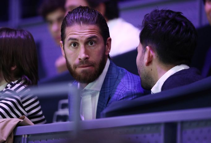 Tennis - Davis Cup Finals - Final - Caja Magica, Madrid, Spain - November 24, 2019   Real Madrid's Sergio Ramos during the Davis Cup Final   REUTERS/Sergio Perez