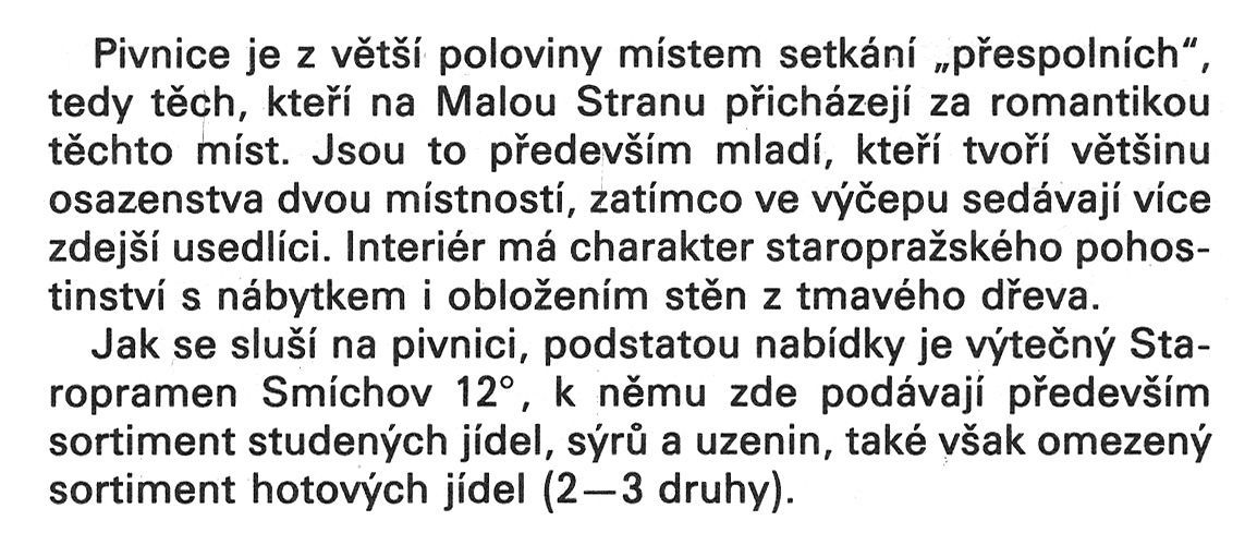 Průvodce pražským pohostinstvím - text 2