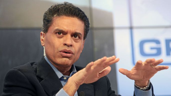 Fareed Zakaria (na snímku ze Světového ekonomického fóra v Davosu) je znám coby moderátor CNN nebo autor sloupků, které píše pro deník Washington Post.