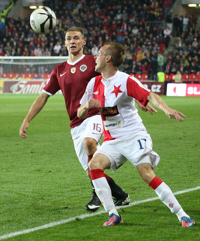 Derby Slavia - Sparta: Vojtěch Štěpán (17) - Pavel Kadeřábek (16)