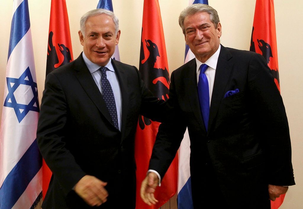 Albánský premiér Sali Beriša na návštěvě Izraele