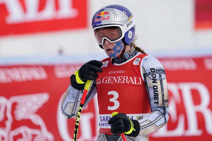 Ester Ledecká při super-G v Garmischi 2021