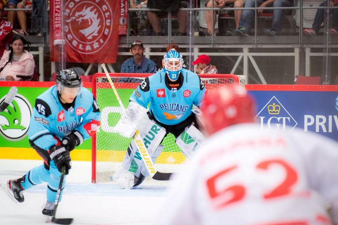 Hokejová Liga mistrů 2019/20, Třinec - Lahti: Brankář Tomi Karhunen.