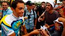 Alberto Contador před startem čtvrteční etapy Tour de France.