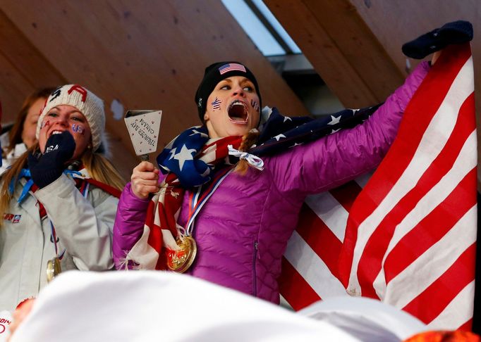 Fanoušci na olympiádě v Soči 2014: Američtí fanoušci na skeletonu