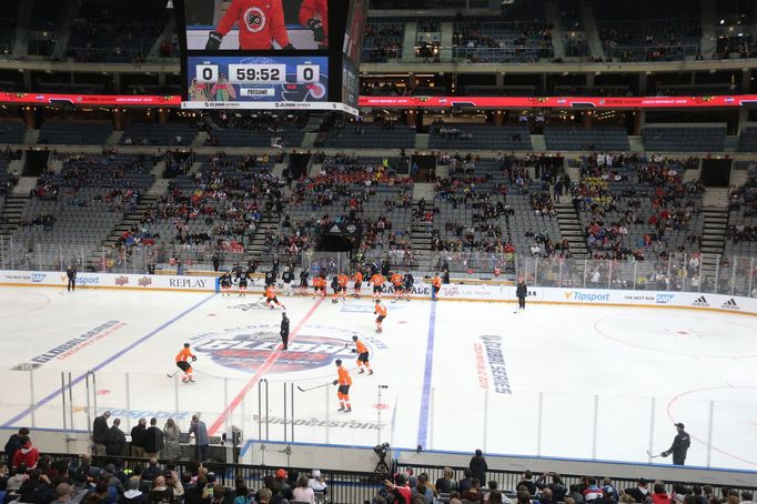 NHL Global Series 2019, Prague, Philadelphia Flyers - Chicago Blackhawks. Trénink Philadelphie.