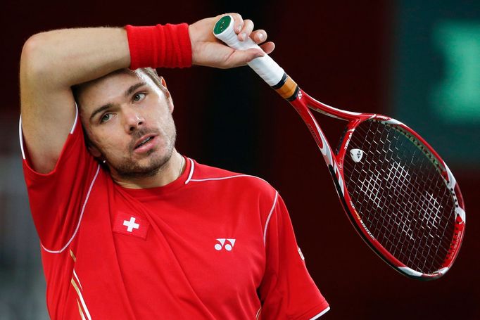 Marco Chiudinelli se Stanislasem Wawrinkou v nejdelším utkání Davis Cupu proti Čechům Tomáši Berdychovi s Lukášem Rosolem (Ženeva, 2013).