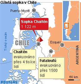 Oživlá sopka v Chile