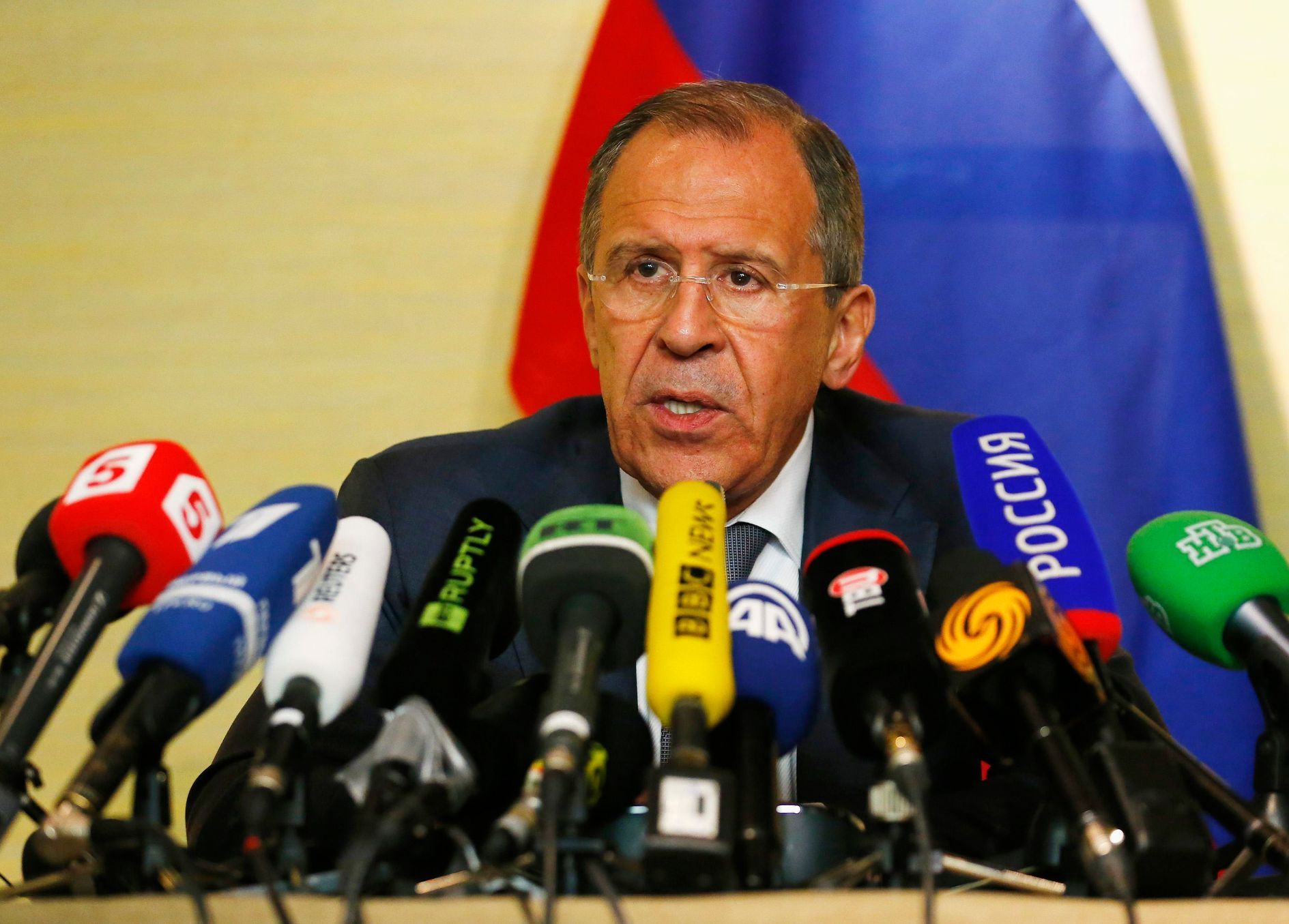 Russian Foreign Minister Lavrov Speaks To Media After Talks On ...