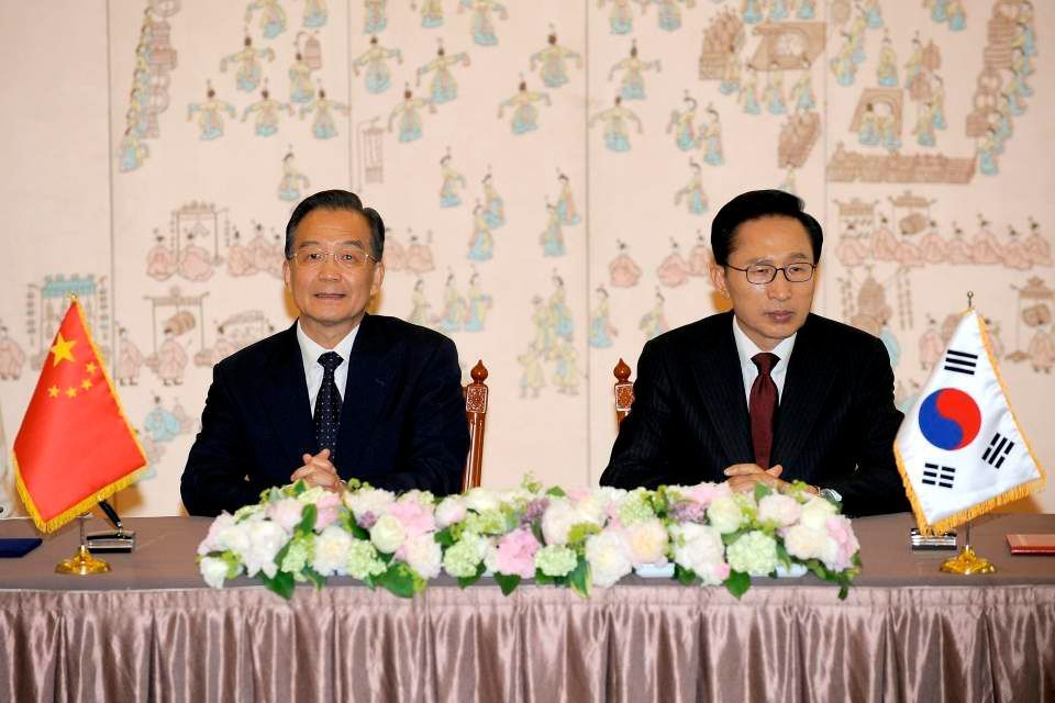 Jihokorejský prezident s čínským premiérem