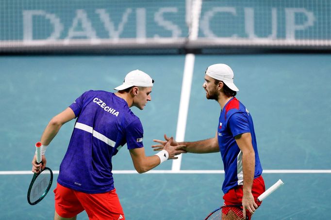 Česko - Španělsko, čtvrtfinále Davis Cup 2025 (Macháč, Menšík)