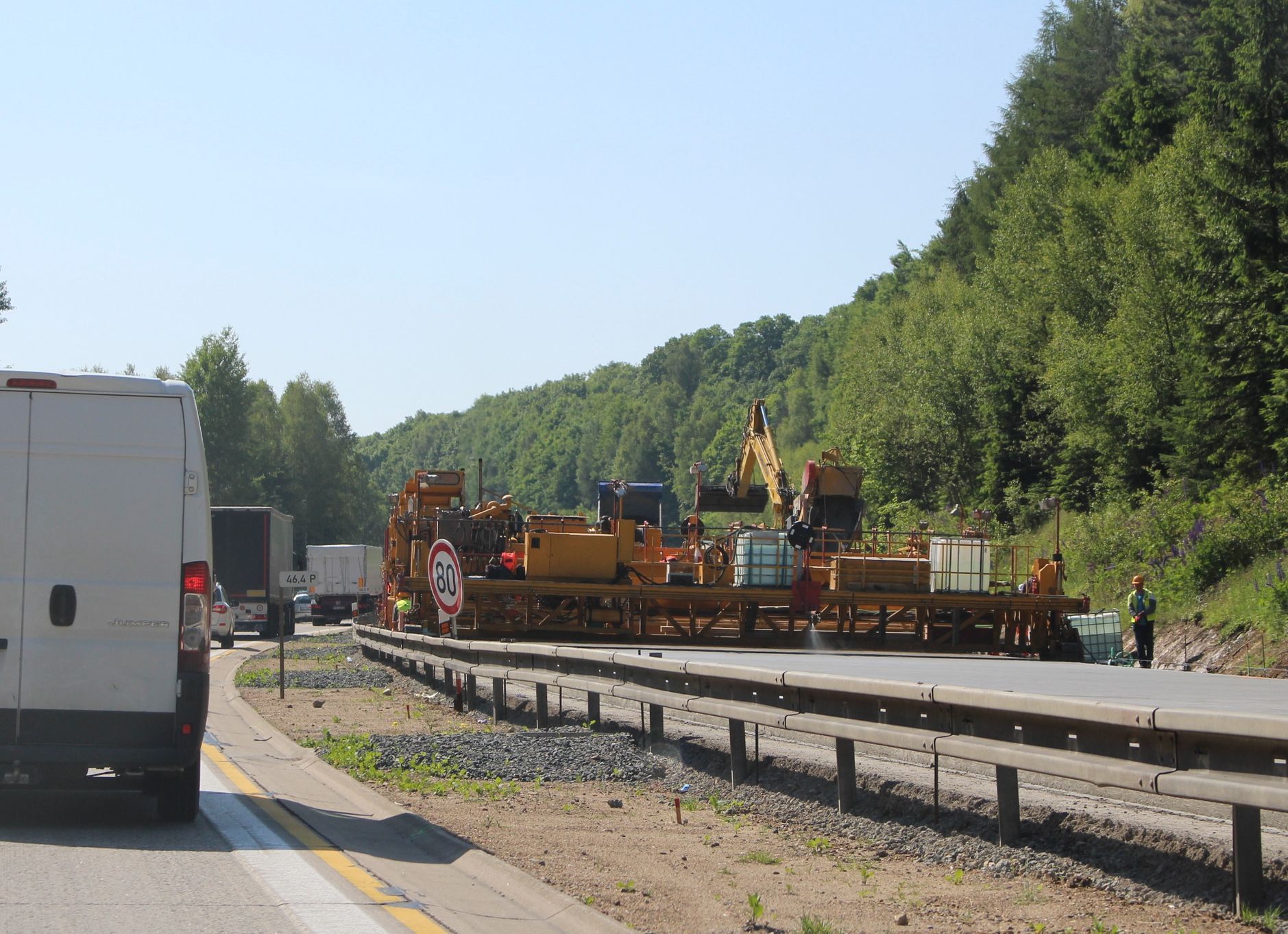 Rekonstrukce dálnice D1 v červnu 2014