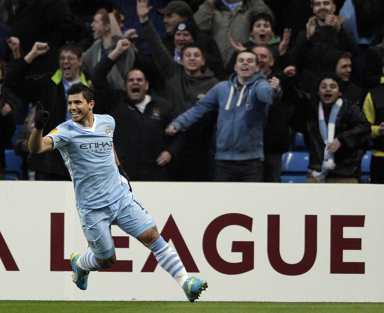 Evropská liga: Manchester City - Porto (Sergio Agüero)