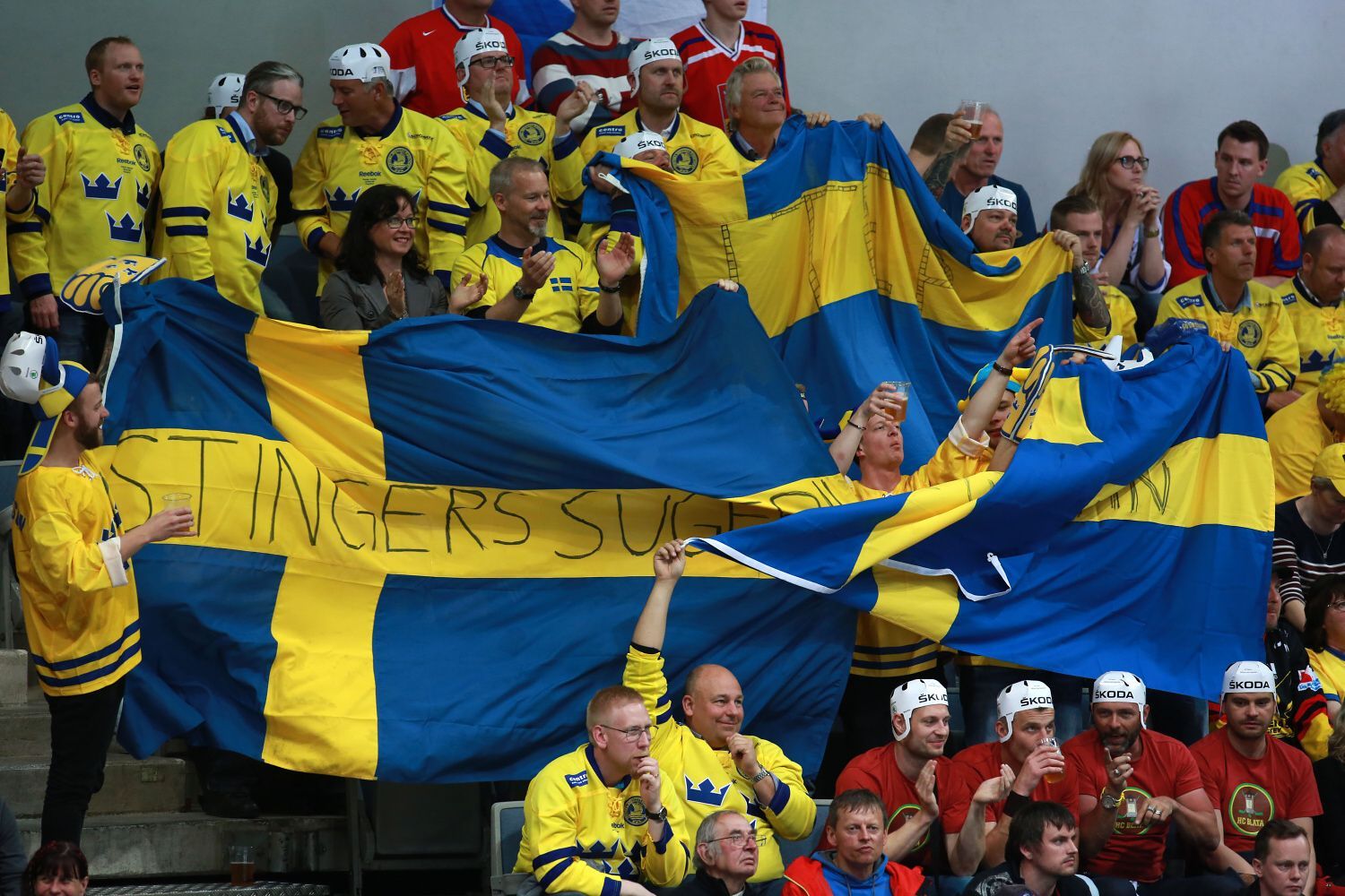 MS 2015, Švédsko - Kanada: fanoušci Švédska