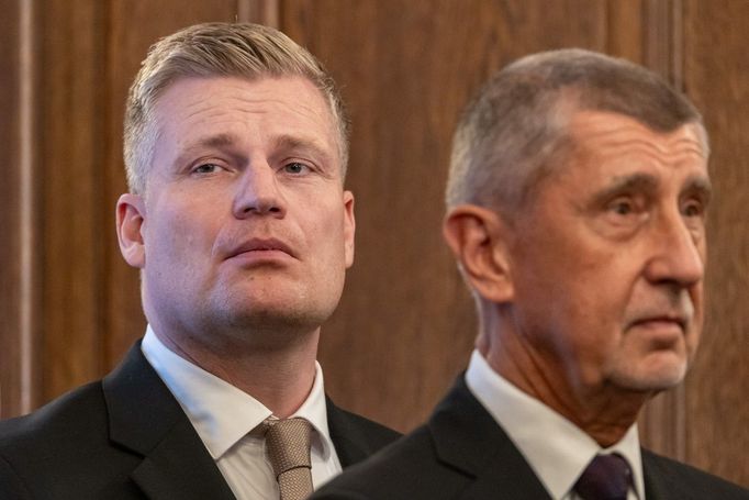 Poslanec Filip Turek a šéf hnutí ANO Andrej Babiš