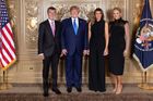 Andrej Babiš a Donald Trump se svými manželkami