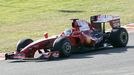 Felipe Massa v novém monopostu Ferrari F-60 při testování v Mugellu.