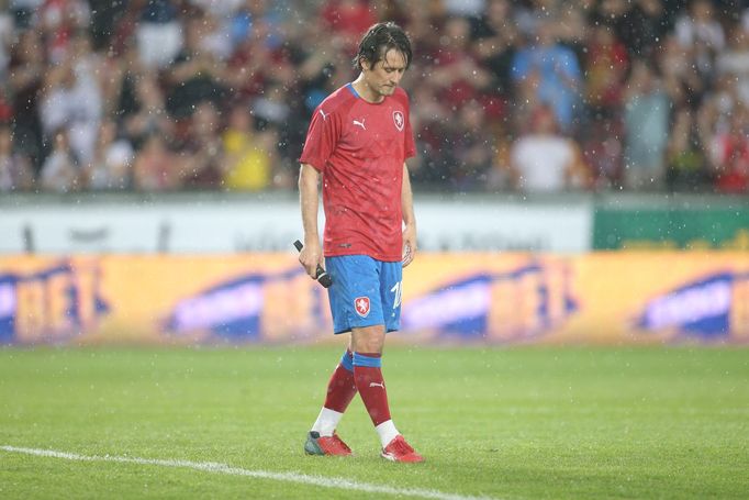 Tomáš Rosický na své rozlučce v Praze 9. 6. 2018.