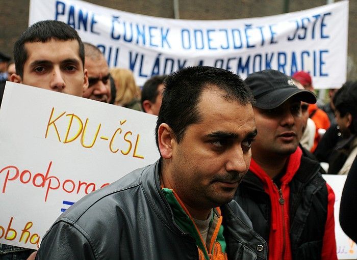 Demonstrace Romů