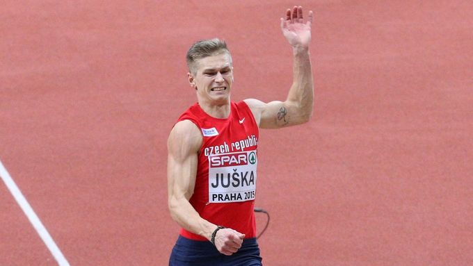 Radek Juška během halového mistrovství Evropy v Praze.