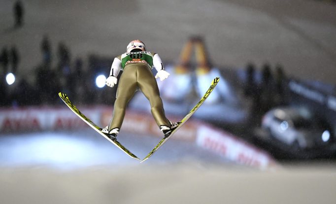 Winner Severin Freund of Germany during the Ski Jumping Large Hill (HS142) Individual at FIS Ruka Nordic 2016 World Cup season opening in Kuusamo, Finland November 26,