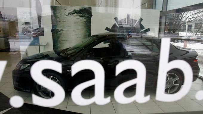 Prodejna Saab v centru Rigy.