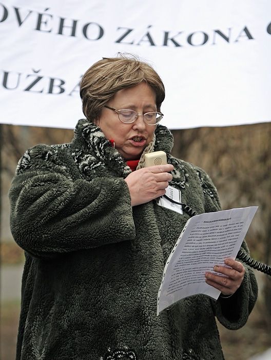 Demonstrace lidí s postižením v Brně