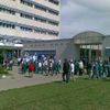 Demonstrace odborářů Siemens