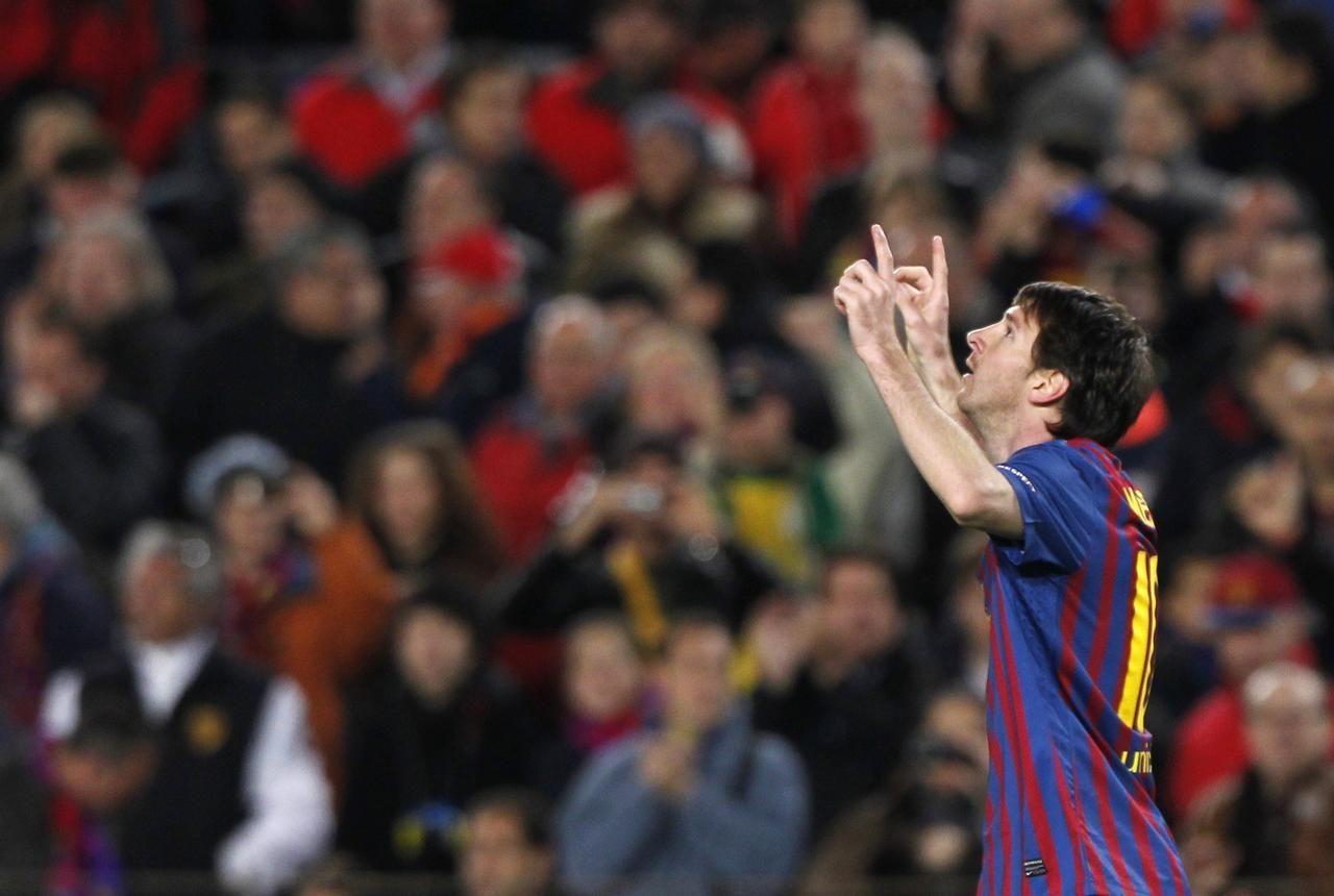 Messiho oslava gólu, dík letí vzhůru k nebi