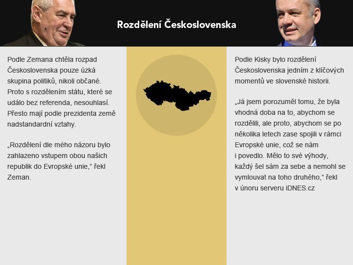 Srovnání prezidentů: Vybrali si líp Češi nebo Slováci