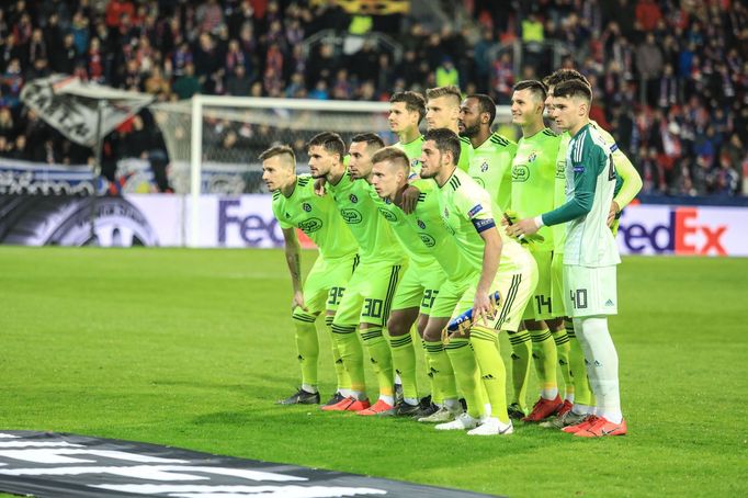 Hostující hráči před zápasem EL Plzeň - Dinamo Záhřeb