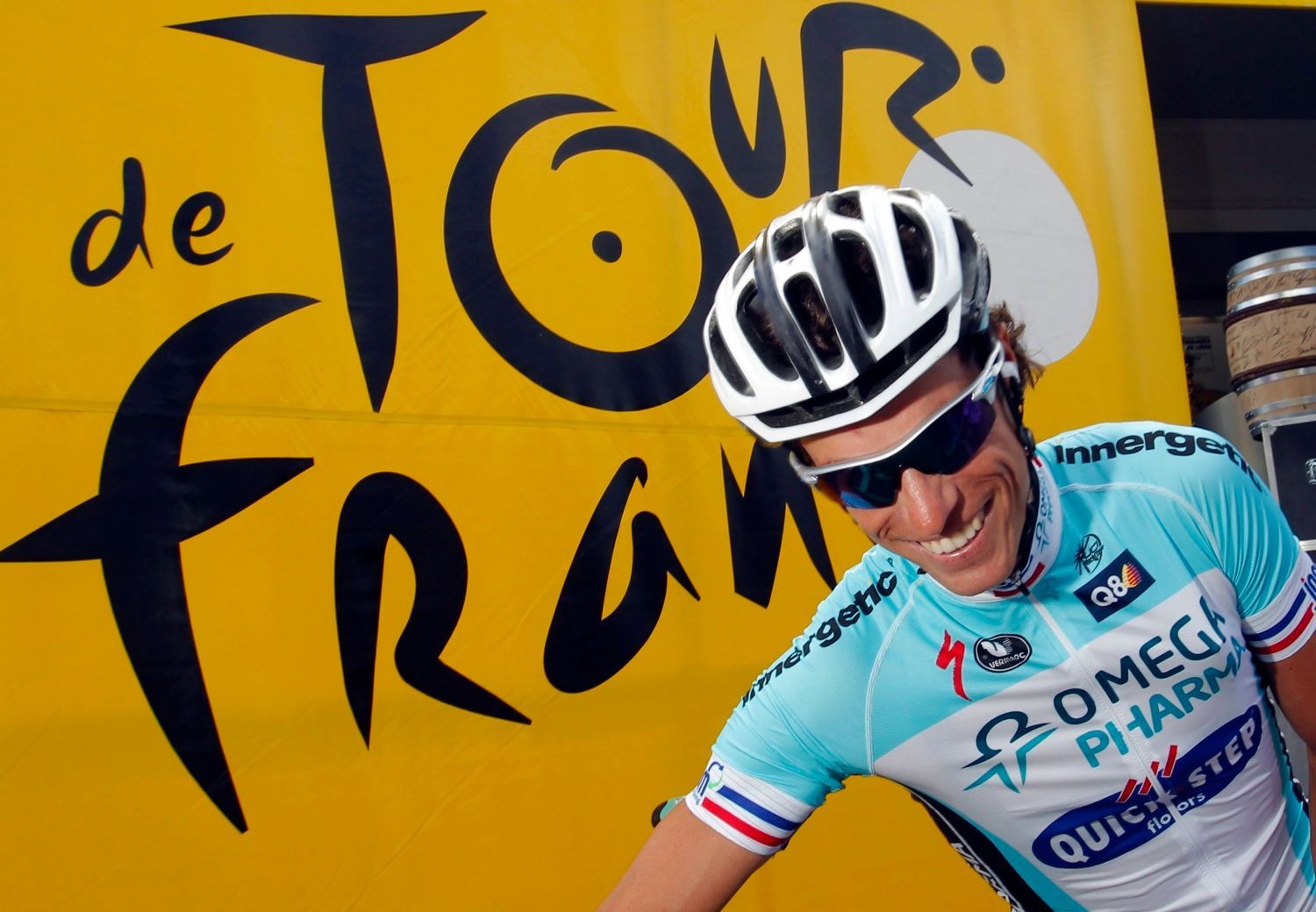 Francouzský cyklista Sylvain Chavanel ze stáje Omega Pharma-Quickstep během šesté etapy Tour de France 2012.