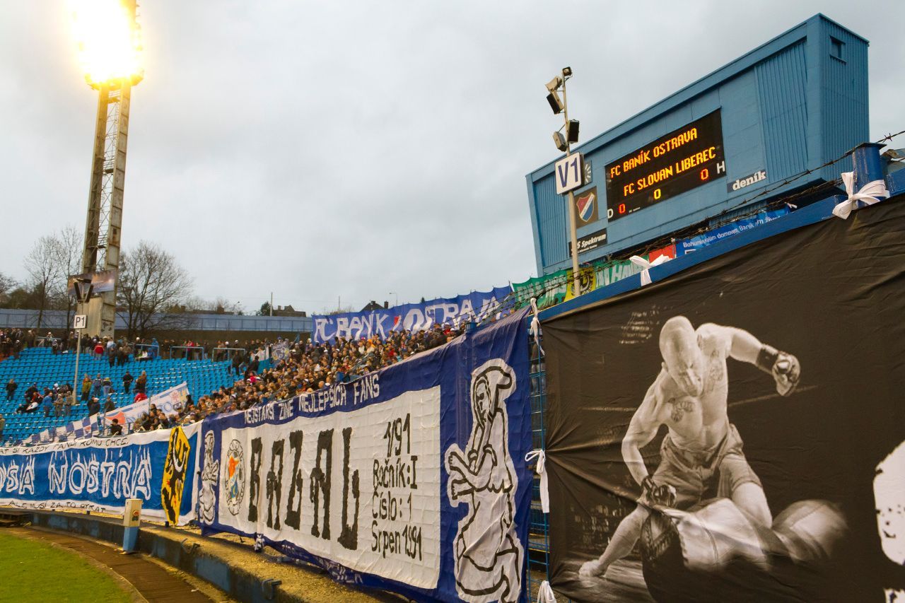 Ostrava - Liberec (fanoušci Baník, Bazaly)