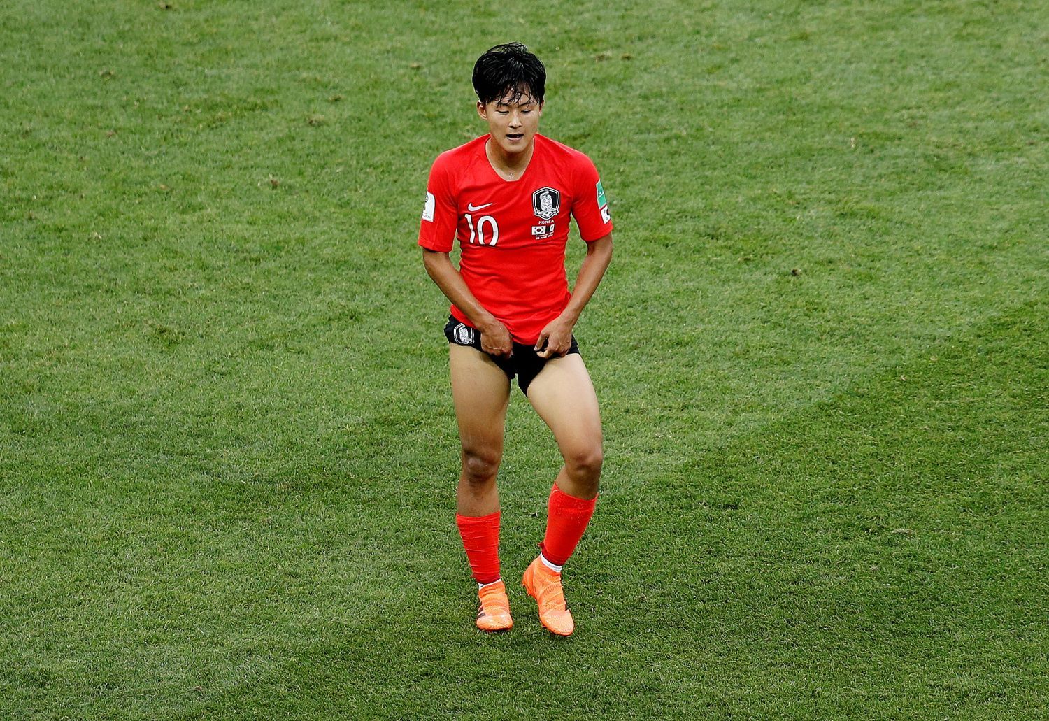 I Sung-u v zápase Jižní Korea - Mexiko na MS 2018