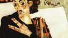Na Autoportrétu z roku 1911 zachytil Egona Schiele sám sebe ve stylizované póze.