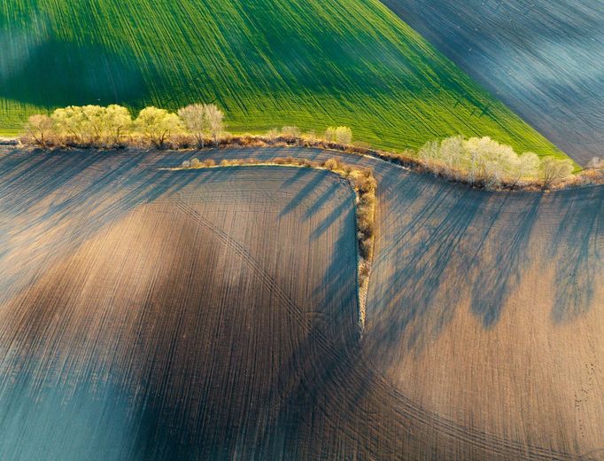 Moravské Slovácko, jižní Morava, fotografie z dronu, fotograf Radek Severa