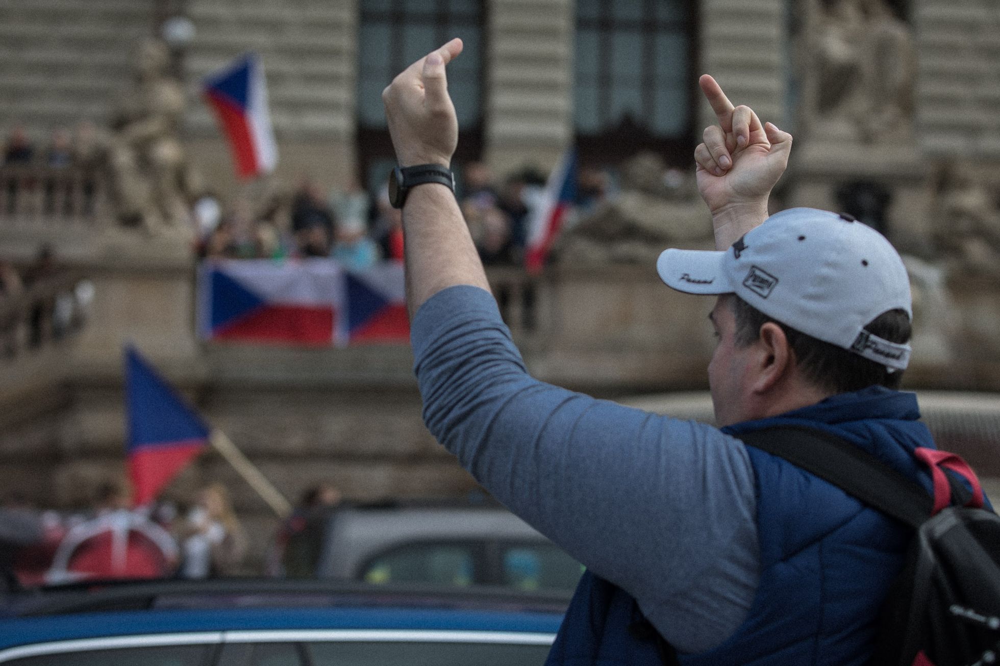 Protivládní demonstrace za demisi vlády 28. října 2022, Václavské náměstí